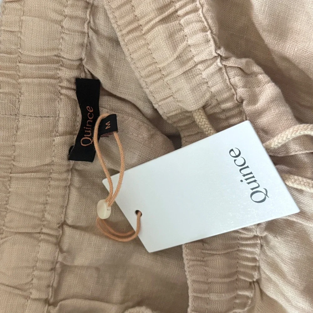 NWT Quince Men's 100% European Linen Beach Pants in Driftwood 30